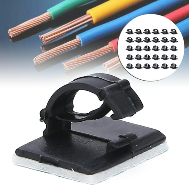 Color: Black Wire & Cable Connectors HOT-1m x 1m Plastic Cable Wire Tie Self Adhesive Base Black 100 Pieces Color: Black Wire & Cable Connectors HOT-1m x 1m Plastic Cable Wire Tie Self Adhesive Base Black 100 Pieces